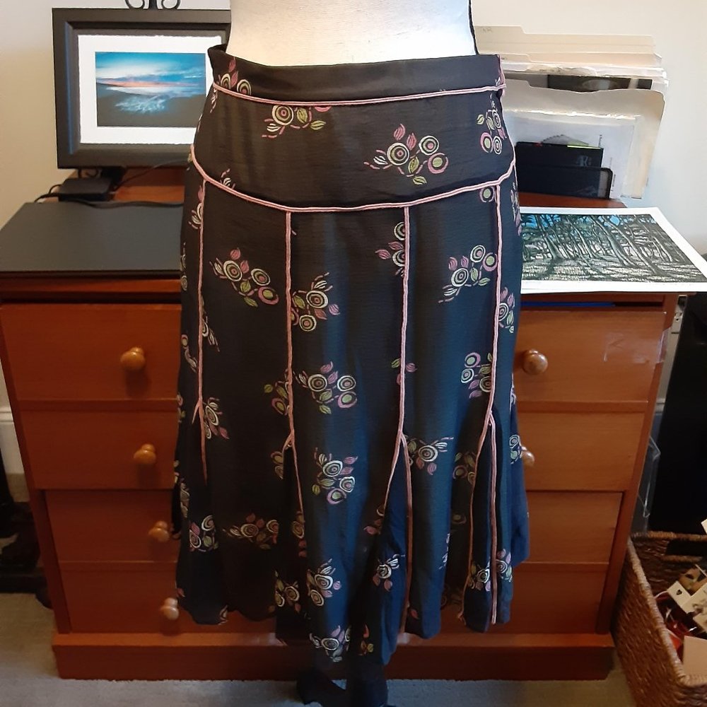 Vintage Marc Jacobs Silk Midi Skirt--It's Gorgeous!